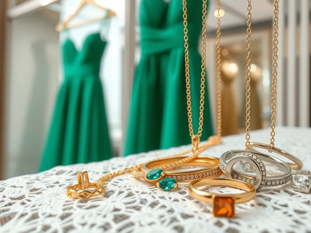 Złoto czy srebro pasują do zielonej sukienki?