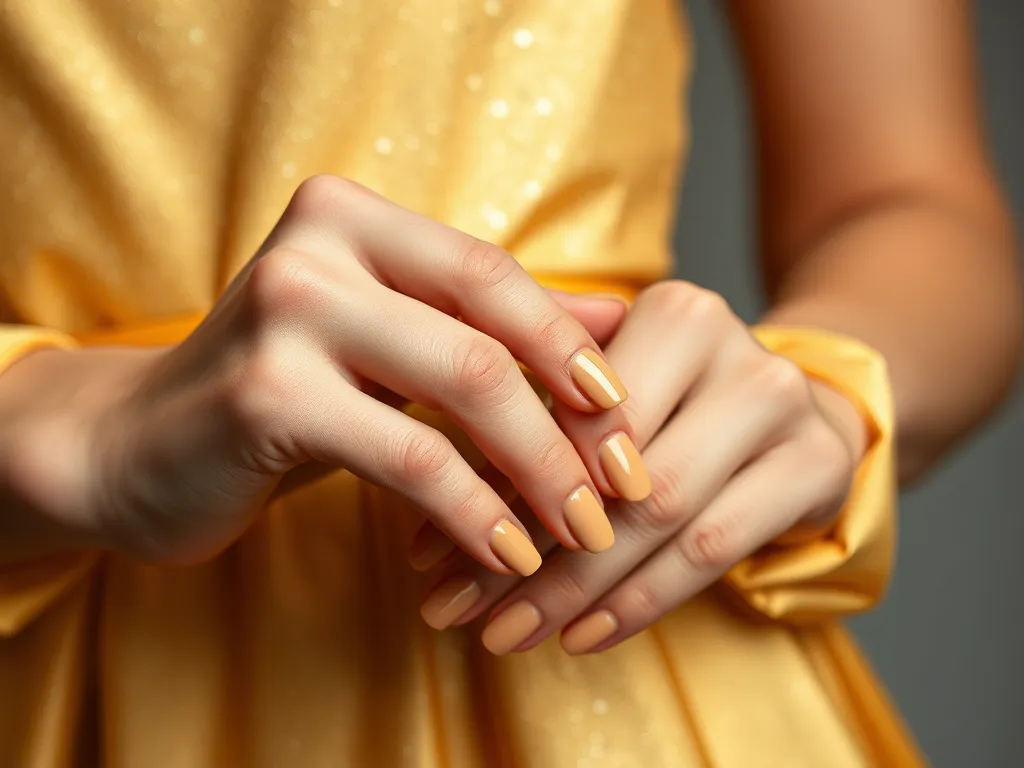 Jakie paznokcie pasują do złotej sukienki?